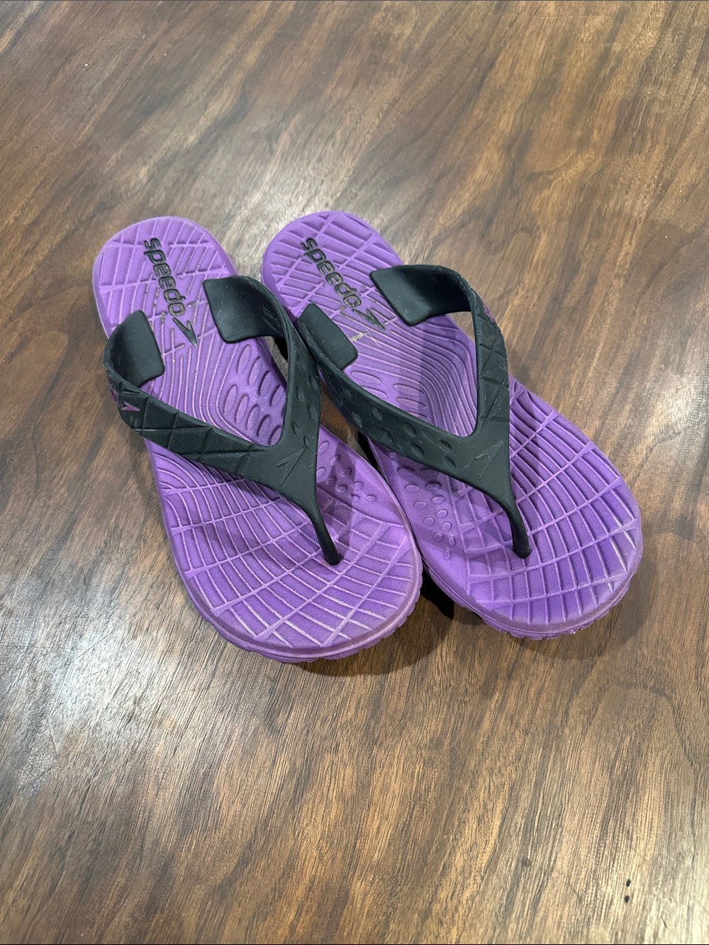 Speedo Women's Purple Flip Flop Sandals with Black Straps